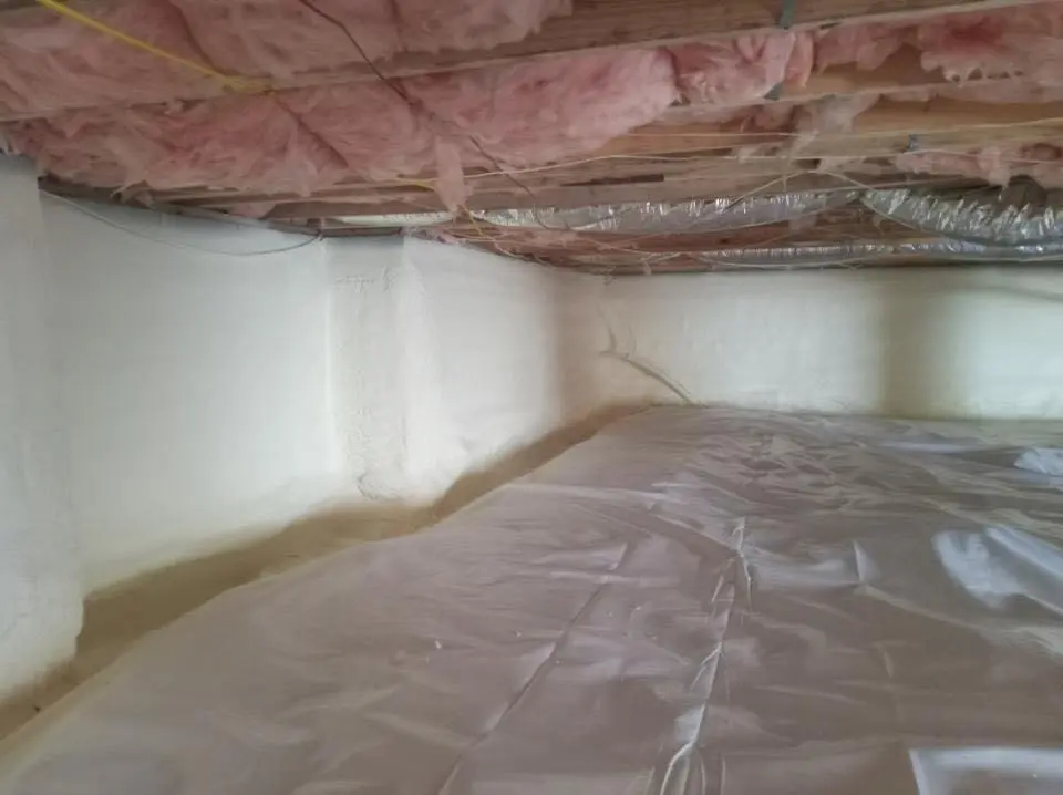 Crawl space encapsulation with closed-cell spray foam for Attic Insulation in Westfield